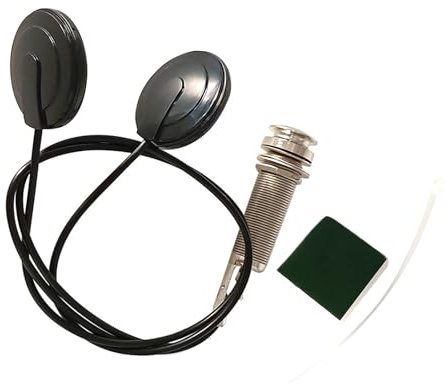 Pickup passivo 2 in 1 per chitarra, convertitore microfono a contatto stabile, pickup piezoelettrico autoadesivo per violino, ukulele, banjo, chitarra, amplificatore piezoelettrico