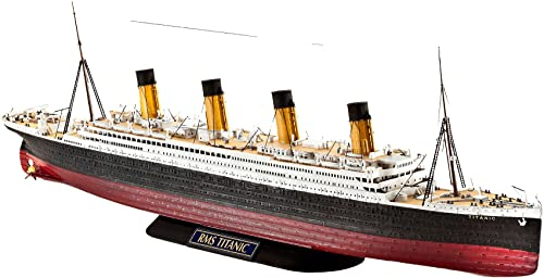 Revell 05210 Modellbausatz Schiff 1:700 - R.M.S. Titanic im Maßstab 1:700, Level 4, originalgetreue Nachbildung mit vielen Details, Kreuzfahrtschiff, 05210, merhfarbig, Weiß