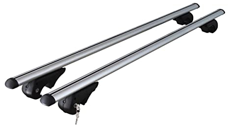 VDP Baca Coche, raíles de Aluminio Rio 135 para Ford, soporta hasta 90 kg, Plegable