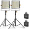 NEEWER 2 Kit d’Illuminazione Luce 480 LED Bicolore Dimmerabile & Cavalletto: Faretto LED 3200-5600K CRI 96+ con Staffa-U & 190cm Cavalletto per YouTube Fotografia Registrazioni Video in Studio