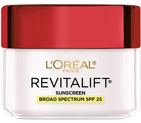 L'Oréal Paris Revitalift Anti-Wrinkle and Firming Face Moisturizer with SPF 25, Pro-Retinol and Centella Asiatica, Paraben Free, 1.7 oz (Packaging may vary)