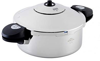 Kuhn Rikon Pressure Cooker Duromatic Inox 2.5L/20cm Food Steamer with Side Grips. Multi Cooker Hotpot with Auto Lock Lid. Stainless Steel Pot. Instant Cook Pot – 10 Year Kuhn Rikon Cookware Guarantee