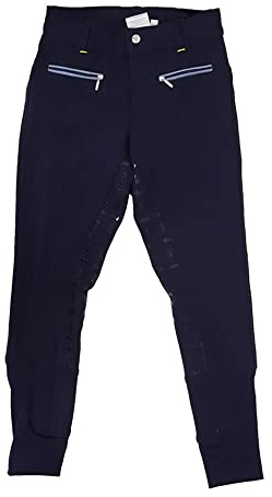 Little Rider Lancelot Kinder Vollbesatz-Silikon Reithose (140cm) (Navy/Gelb)