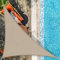 AXT SHADE Sonnensegel Wasserdicht Dreieck Rechtwinklig 3x3x4,25m Wetterschutz Sonnenschutz PES Polyester mit UV Schutz für Terrasse Balkon Garten-Taupe