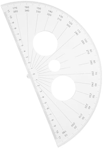JEWEDECO Measuring Protractor for Students Accurate Half Circle Protractor Scale for Math and Geometry Plastic Tool for Easy Angle Measurement