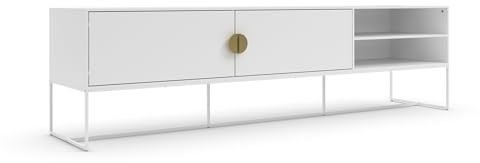 Dorel Home Asia Cabinet Lowboard in White, 40x180x50cm (DxWxH)