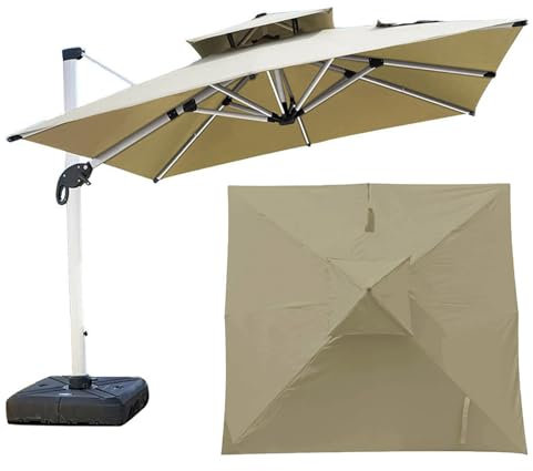 Balcon Sombrilla Reemplazar la tapa,Sombrillas Para Jardin Reemplazar la tapa,Sombrilla 3x3m TReemplazar la tapa, Sombrillas Grandes Reemplazar la tapa(Excluyendo el marco y la parte inferior)