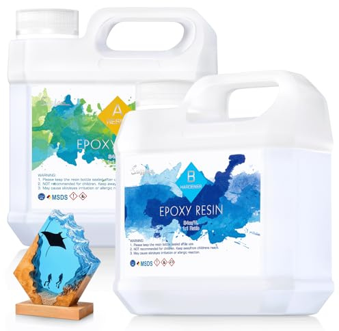 Suzzam 2L Crystal Clear UV Resistant High Gloss Epoxy Resin Kit