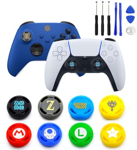 8 Stück Joystick Kappen PS5 Controller Sticks Grips, Daumengriff-Joystickkappen für PS5/PS4-Controller, Thumbstick Kappen für Xbox One Series,Joystick-Schutz Aufsätze,Daumengriffkappen Dualsense