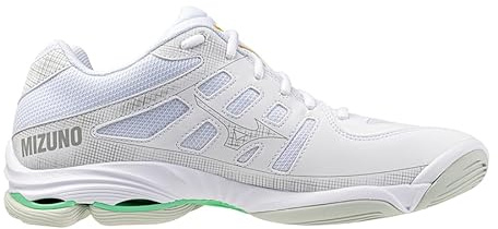 Mizuno Wave Voltage 2, Scarpe da Pallavolo Unisex, White/Black/Frozen Emerald (Sistema Taglie Calzature EU, Adulto, Numero, Media, 43)