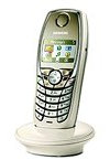 Gigaset - Telefono senza fili Siemens Gigaset SL1 DECT, con base di ricarica, bianco metallico