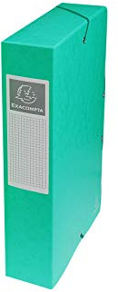 Exacompta 50603E 8er Pack Premium Sammelboxen Aufgebaut mit Gummizug 60 mm breit aus extra starkem Colorspan-Karton mit Rückenschild für DIN A4 Archivbox Heftbox Dokumentenbox Sammelmappe grün