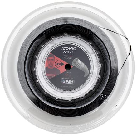 Dunlop Cuerda icónica de Squash Pro AF, Carrete 18g/1.18 mm, 200 m