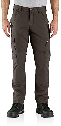 Carhartt Men's Relaxed Straight Ripstop Double-Front Cargo Pant, Dark Coffee, W30 x L30