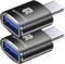 ROTOPATA 2 Pack Adaptador USB a Tipo C, USB a USB C 3.0 OTG Hembra Adaptador para MacBook Pro2019, MacBook Air 2020, Type C Smartphones