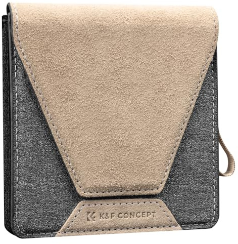 K&F Concept Funda para Filtro de Lente, Bolsa Impermeable de Gamuza sintética para filtros Cuadrados de 95 mm ND CPL UV