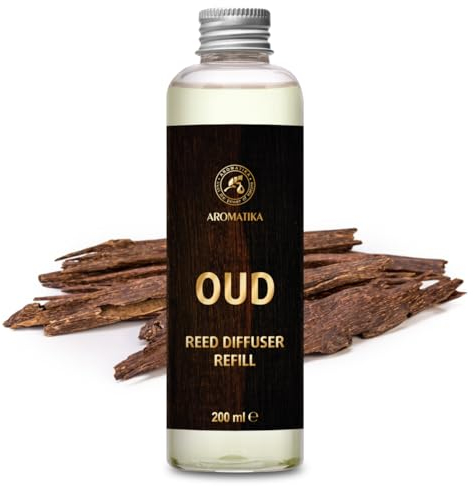 Recambio de Difusor Oud 200 ml - Relleno Difusor - Difusores Aromáticos - Ambientador - Difusor Perfumado - Fragancia para Habitación - Difusor - Reed Diffuser Refill Oud