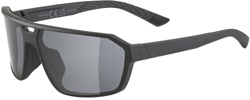 ALPINA SWIFT, occhiali sportivi per adulti, nero opaco, taglia unica, 100% protezione UVA, UVB e UVC