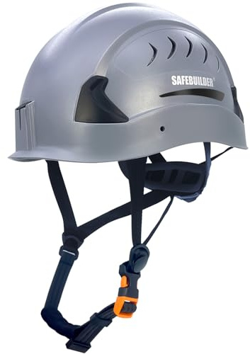 SAFEBUILDER G2C Safety Helmet ANSI Type 2 Class C Hard Hats Vented EPS Liner Lightweight for Construction Work at Height Rescue Industrial OSHA (Grey Type 2-G2C)