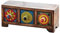 Paper High Hand Painted Multicoloured Ceramic 3 Drawer Chest - 20.5cm x 9cm x 8cm - Trinkets, Spices, Teas, Dried Herbs, Jewellery or Haberdashery Storage