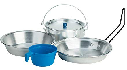 Ferrino Mono Popote, Set da Cucina per Campeggio Unisex, Grigio, 1 Persona