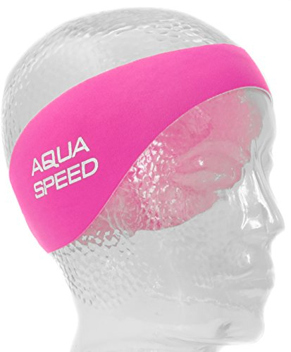 AQUA-SPEED EARBAND JR. Stirnband aus Neopren für Kinder | Schwimmstirnband | Rosa | Blau | 50 cm | Schwimmstirnband | Haarband, Farbe:pink