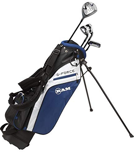 Ram Golf Junior G-Force Boys Golf Clubs Set with Bag - Lefty (Ages 4-6 (No Hybrid))