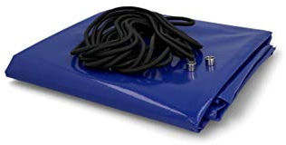Cartrend 10158 Wohnwagen-Anhängerplane, flache Plane für PKW, Anhängerplane, Autoabdeckung, 207 x 114 x 5 cm, bis 750 kg, mit Gummizug