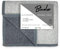 Tex Family Bicolor Decke aus echter Reiner Jungfrau-Wolle, weich und warm, Grau Melange, 1 Einzelbett