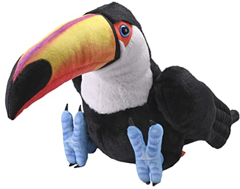 Wild Republic Artist Collection Tukan, Geschenk für Kinder, 38 cm, Plüschtier, Füllmaterial besteht aus versponnenen recycelten Wasserflaschen