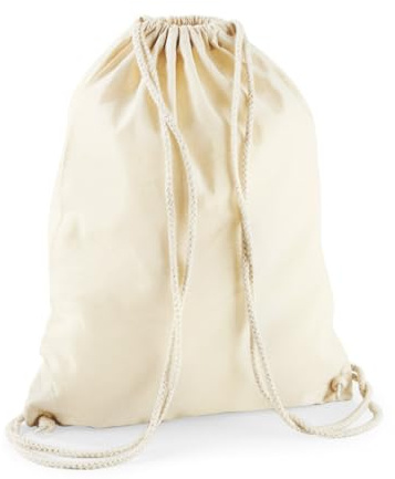 minimutz Sac de gym en coton à tirer - Sac en coton à peindre - Sac de sport en jute - 12 l - 37 x 46 cm