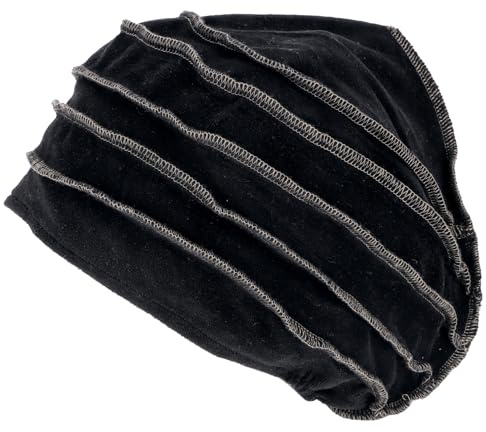 GURU SHOP Sammetsmössa, ballongmössa – svart, män/kvinnor, bomull, storlek: en storlek, svart, one size