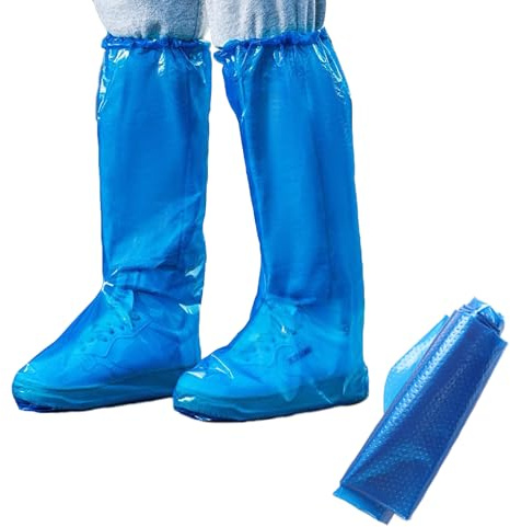 Fayemint 20 Pièces Couvre Chaussures, Protege Chaussure Pluie, Surchaussures Impermeables, Convient pour la Protection Contre la Neige et la Pluie (bleu)