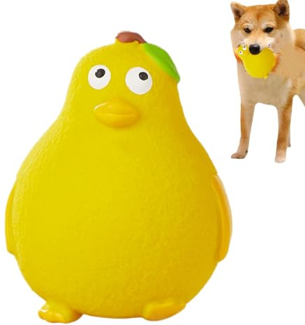 Genérico Juguetes de Perro chirriante, Juguete de la Lengua, Juguetes divertidos de modelos - Pequeño Squeaker para Perros, gruñido de Squeaker Cachorro de Mascar de Pera Amarillo y Rana
