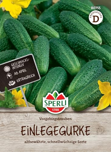 Sperli Einlegegurkensamen Vorgebirgstrauben 80755 - schnellwüchsig Gurkensamen - ertragreiche Gurkenpflanzen - Samen Gemüse, Pflanzensamen, Gurke
