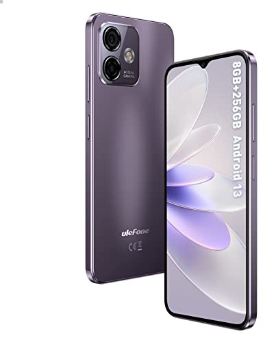 Ulefone Note 16 Pro NFC Telefono Movil, Smartphone 16GB + 256GB, Cámara 50MP + 8MP Teléfono Móvil Libres, 6.52 FHD+ 4400mAh Batería Android 13 Smartphone, Dual SIM 4G/OTG/GPS-Púrpura