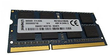 Kingston msi16d3ls1kbg/8G 8GB RAM Laptop SO-DIMM PC3-12800S DDR3 1600MHz