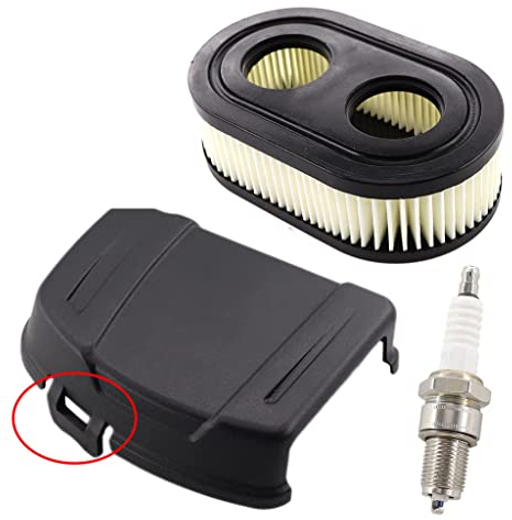 HURI Luftfilterabdeckung Luftfilter mit Zündkerze für Briggs & Stratton Serie 650EXI 675EXI 675IS Rasenmäher Motoren Ersetzt 594575 798452