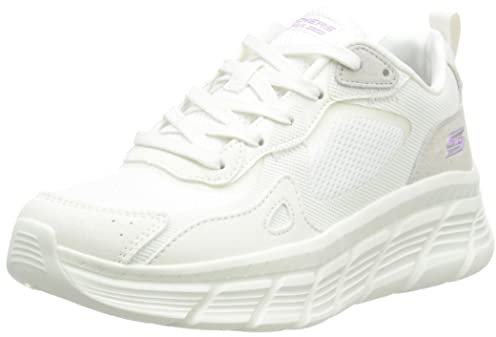 Skechers Women's BOBS B Flex HI Sneaker, Off White Hot Melt/Suede/Mesh, 4.5 UK