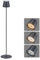 Coinmit LED Stehlampe mit Akku, dimmbare Stehleuchte, kabellose Stehlampe, Touch Control, geeignet für Innen- und Außenbeleuchtung, Wohnzimmer, Balkon, etc. Anthrazit
