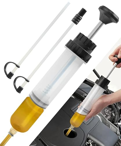bylikeho Oil Extractor,Fluid Extractor,Car Accessories Auto Syringe Pump Automotive Fluid Syringe Pump Manual Suction Vacuum Fuel for Power Steering Transmission Gear Oil & Brake Fluid Transfers