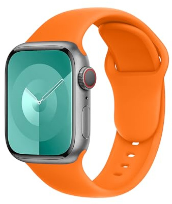 DONEGANI C1 für Apple Watch Armband Ultra 2 Se 40mm 44mm 46mm 42mm 45mm 41mm 38mm 49mm Series 10 9 8 7 6 5 4 3 Original Damen Herren Sport Silikon Orange