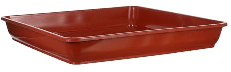 DOITOOL 2 Platillos Cuadrados de Plástico para Macetas, Bandeja de Drenaje para Suculentas y Bonsáis, Construcción Gruesa y Recolector de Agua para Jardinería Interior y Exterior