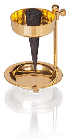 Original Crottendorfer Räucherkerzen - Weihrauchbrenner aus Messing - höhenverstellbares Räuchergefäß - Made in Germany