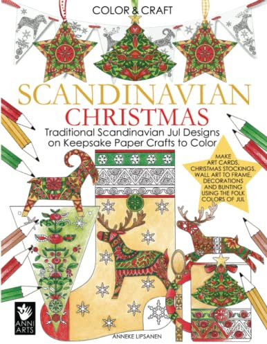 SCANDINAVIAN CHRISTMAS: Traditional Scandinavian Jul Designs on Keepsake Paper Crafts to Color: 2