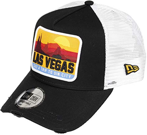 New Era Las Vegas Distressed A-Frame Adjustable Trucker Cap - One-Size