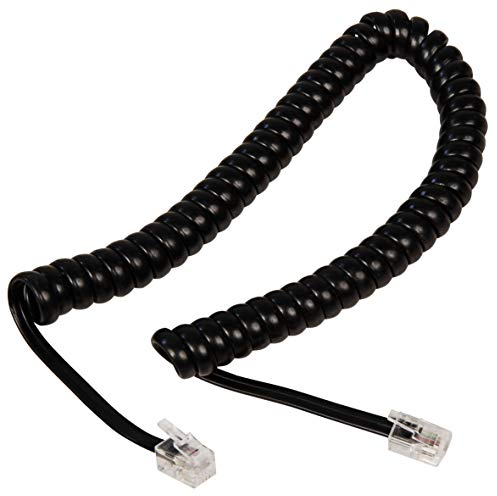 McPower Telefonhörer-Spiralkabel 2 m | RJ10 auf RJ10 (4P4C) | Flexibles Kabel für Tischtelefone & Büro | Weiß | Kompakt | CCA-Material | Telefonkabel