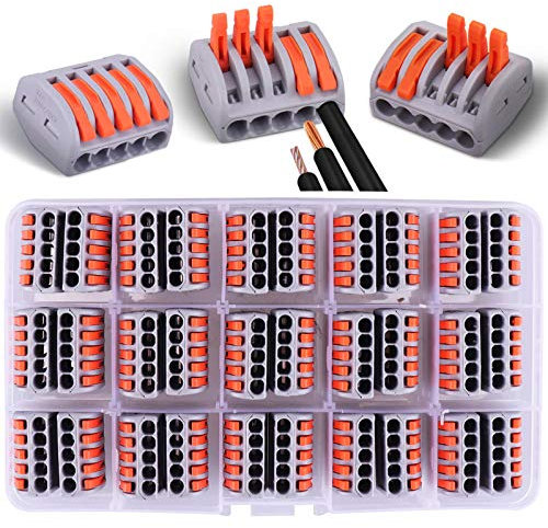 Pluworks 30 piezas conectores eléctricos con palanca de operación, 30 terminales de 5 vías (5 vías)