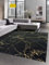 CARPETIA Teppich Wohnzimmer Designerteppich Marmor Optik schwarz Gold Größe 80 x 300 cm