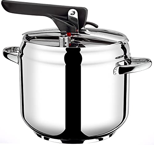Pintinox Pentola a Pressione Serie First in Acciaio Inox Nichel Free, Adatta all'Induzione, con 4 Sistemi di Sicurezza, 5 Litri